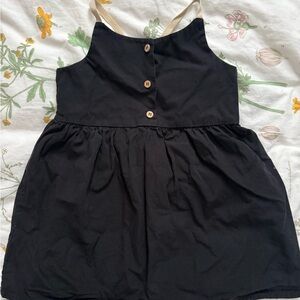 Mango Black Dress with Button Accent
